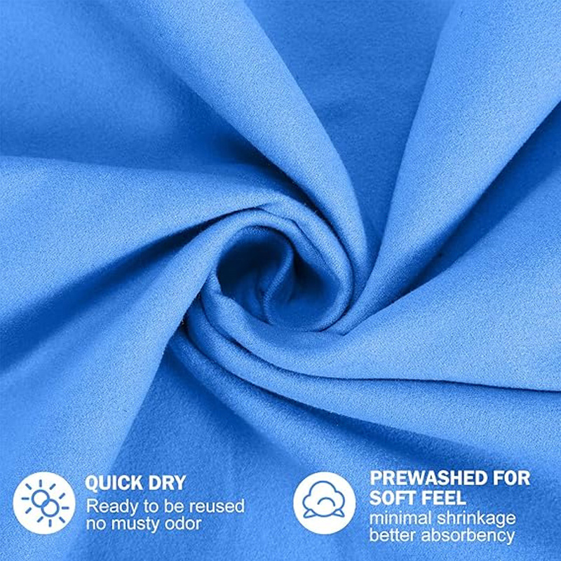 Toalla deportiva de terciopelo de doble cara de microfibra transfronteriza, toalla de secado rápido que absorbe el sudor, toalla de playa de natación de fitness, toalla de baño al por mayor