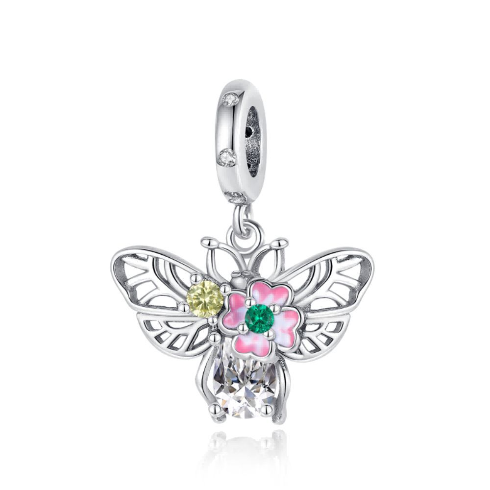 1 Pièce Le Cuivre Zircon Forme De Cœur Fleur Papillon Pendentif display picture 5