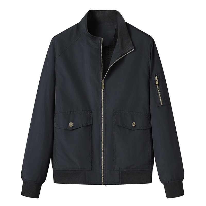 2024 nuevo hombre chaqueta de primavera y otoño chaqueta casual herramientas al aire libre chaqueta de asalto transpirable chaqueta de cuello suelto