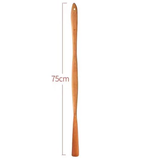 Solid Wood Shoe Puller Long Handle Household Pregnant Women's Shoe Wearer Artifact Lefter Shoe Rick Shoe Slider for the Elderly Without Bending