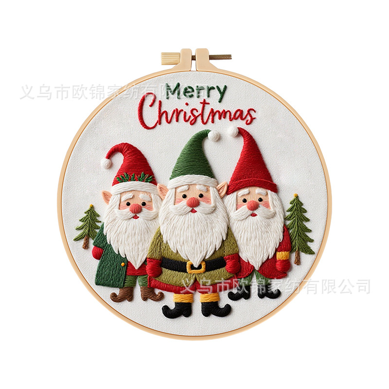 Nuevos productos originales bordados DIY materiales hechos a mano paquetes Feliz regalo de Navidad Amazon venta caliente transfronteriza Inglés