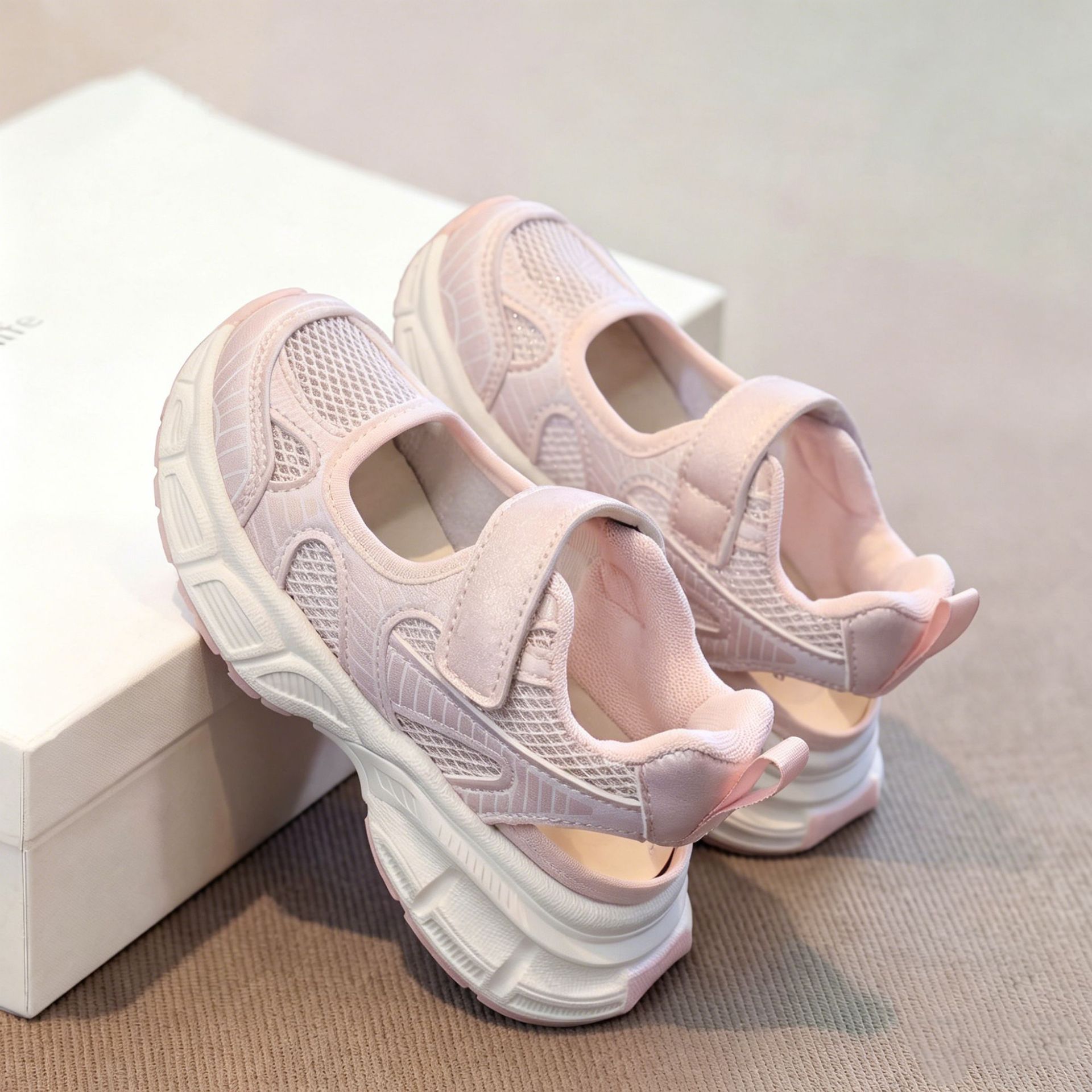 Sandalias deportivas para niñas 2026 verano nuevo estilo de moda infantil versátil zapatos de sola suave para niños zapatos de red casuales transpirables image 8