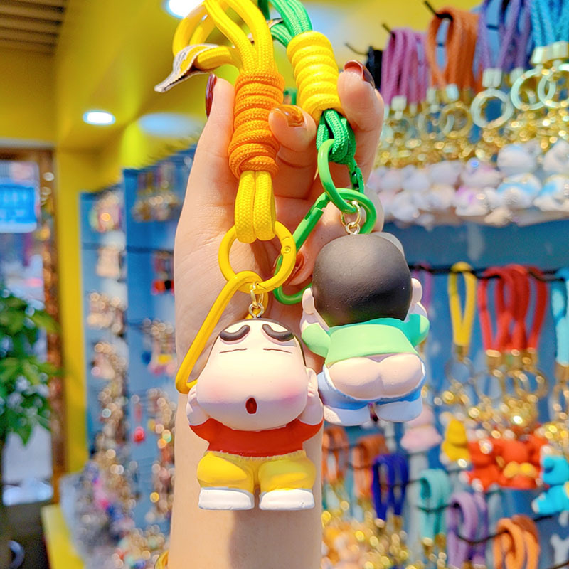 Resin Cartoon Cartoon crayon small new keychain couple cute creative exquisite car key chain bag pendant