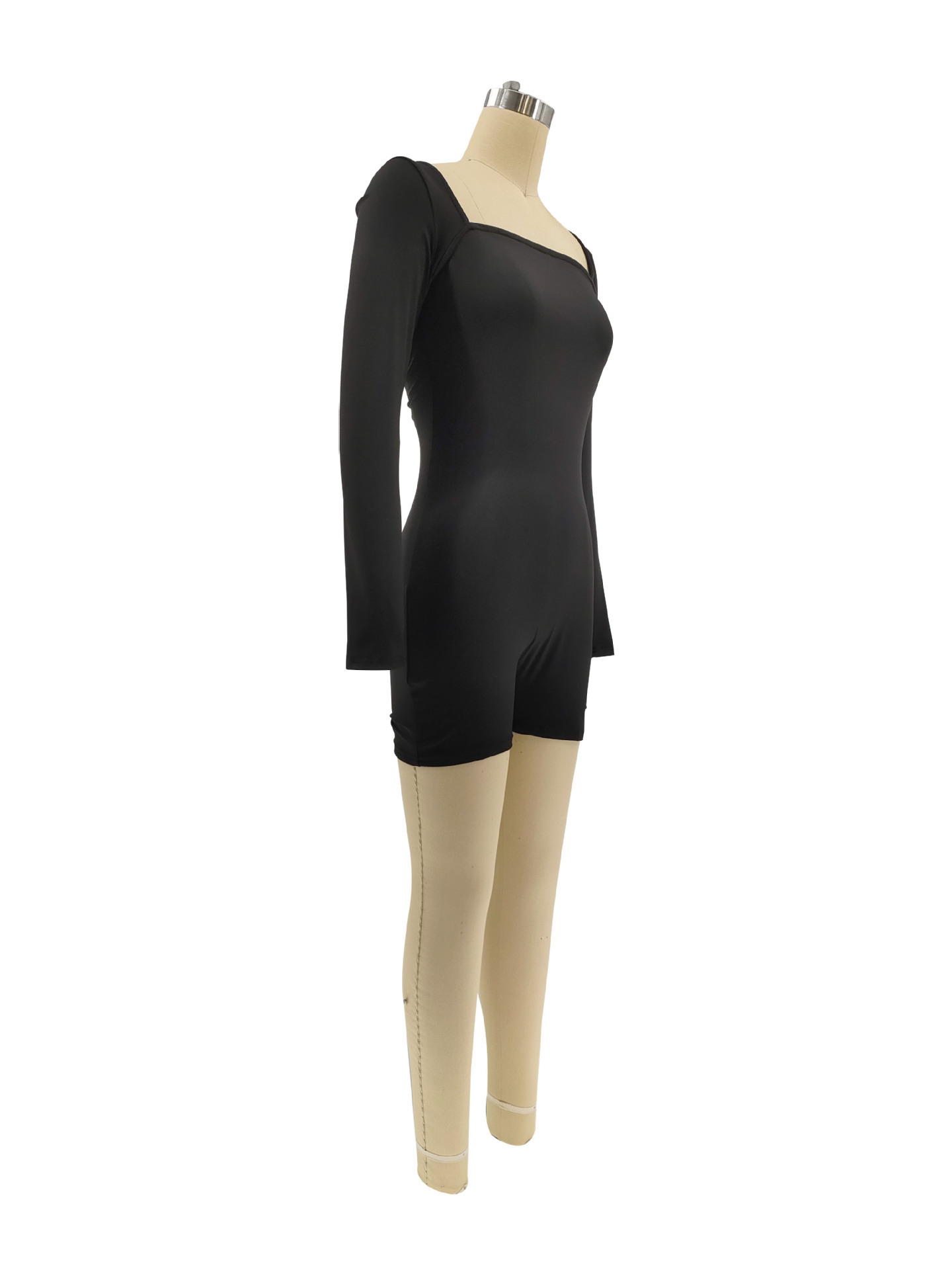 Women Clothing Pure Black Dress Women Jumpsuit Thick