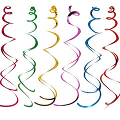 Spiral Pendant PVC Cutout Christmas Decorations Store Mall Window Display 6 Sets One Set of Ceiling Hanging Decorations 