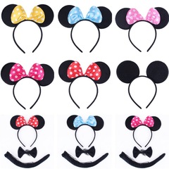 Cartoon headdress girl style cute Mickey Minnie bow headband headband