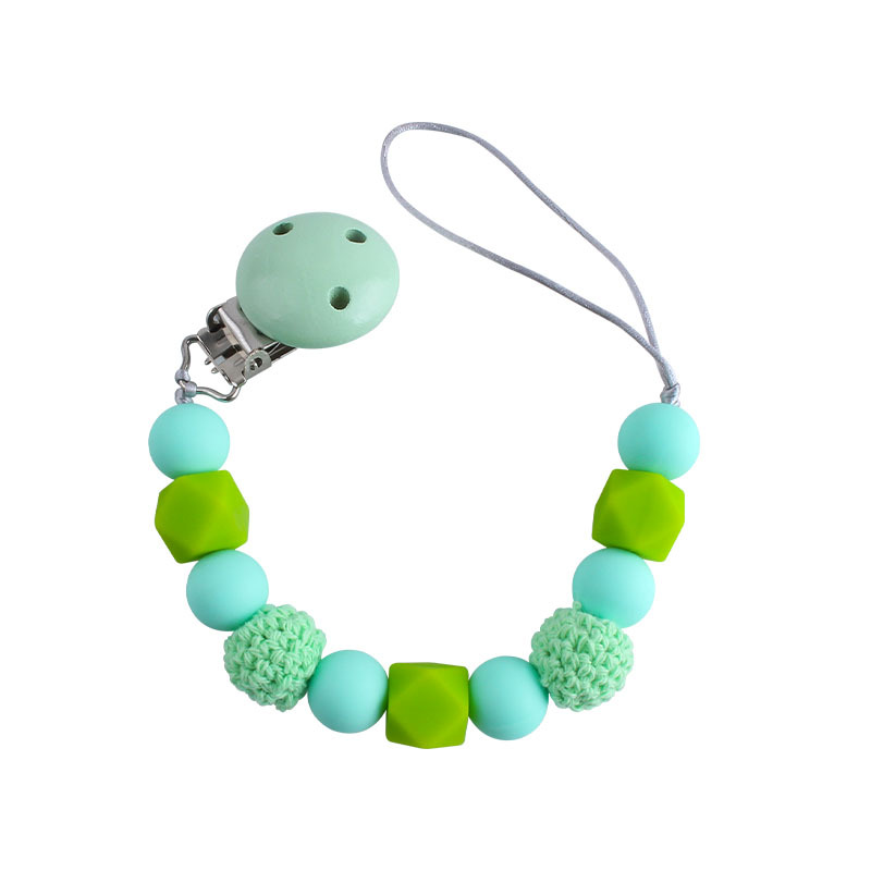 DIY bebé suministros Hemu chupete clip juguete de silicona chupete cadena bebé molar mordedor chupete cadena anti-perdida cadena