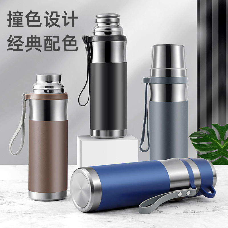 Jiakang 316 taza de vacío de acero inoxidable de grado alimenticio té Oficina de separación hervidor Todo el acero presionando té fugas gran capacidad