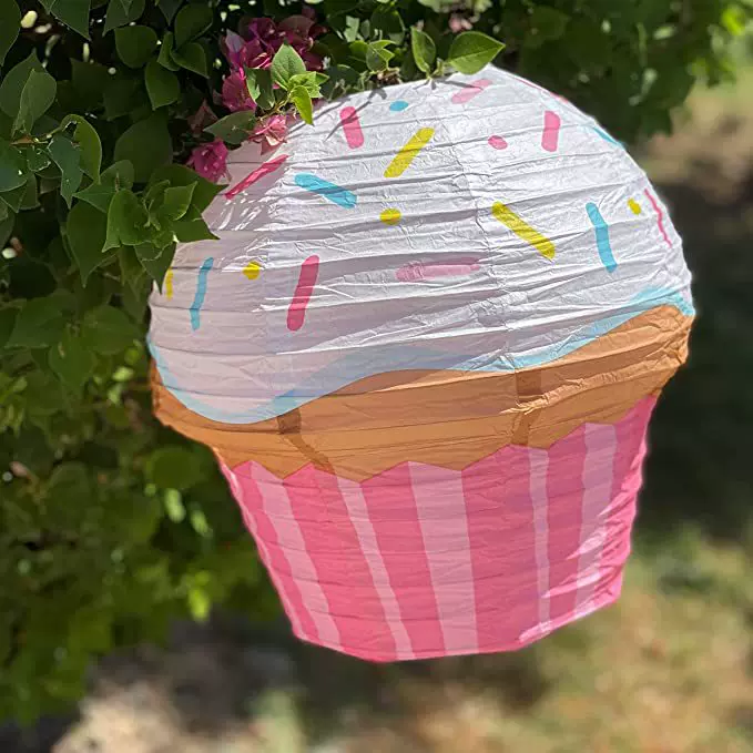 创意3D蛋糕纸灯笼儿童生日派对装饰幼儿园手工DIY冰淇淋灯笼批发