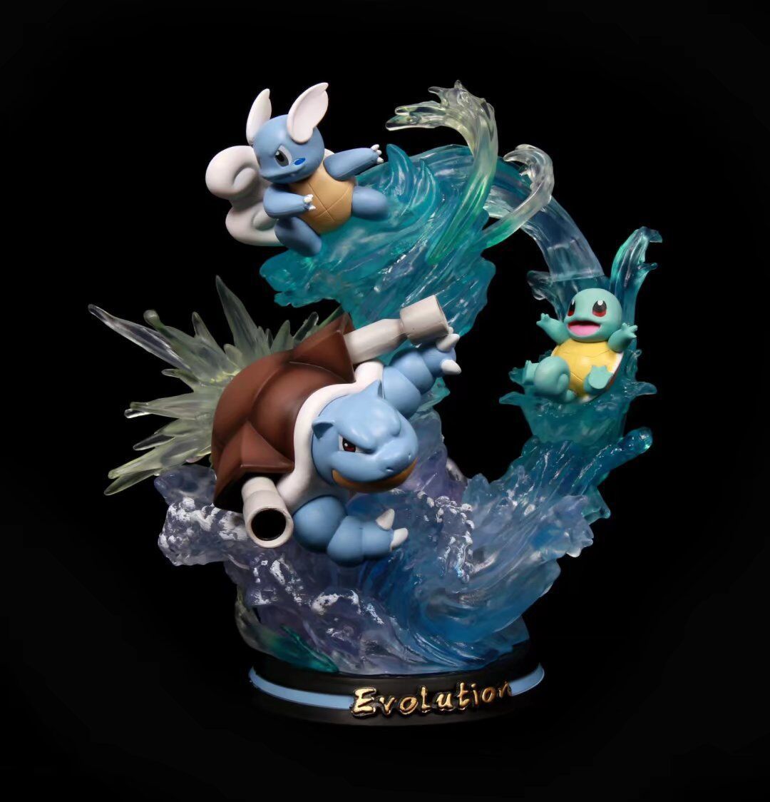 宠物 精灵 EGG 车里龟 杰尼龟水箭龟妙蛙花进化场景动漫手办模型-阿里巴巴