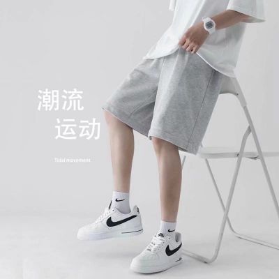 Men's summer sports shorts, thin, trendy, versatile casual pants, outer wear, medium pants, large size sweatpants, loose five-quarter pants