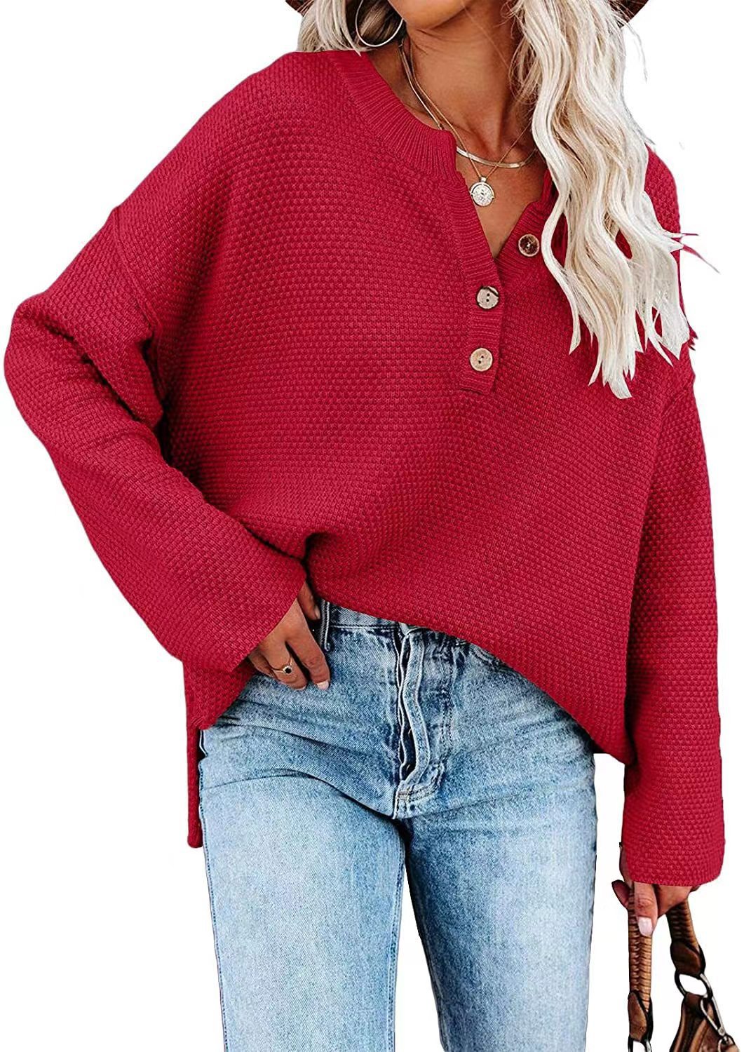 Shownicer Pull Femme Sweater Tricoté à Manches Longues