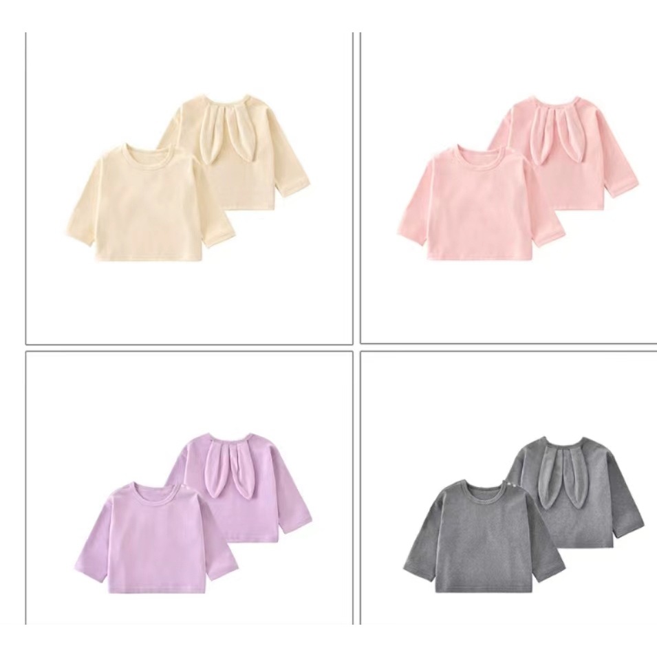 Camiseta de manga larga para bebé Primavera y otoño Ropa de estilo occidental Camisa de fondo para bebé para hombres y mujeres Camisa de bebé