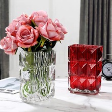 璀璨巴卡拉卢索水晶玻璃花瓶花器简约清新创意摆件办公室民宿桌面