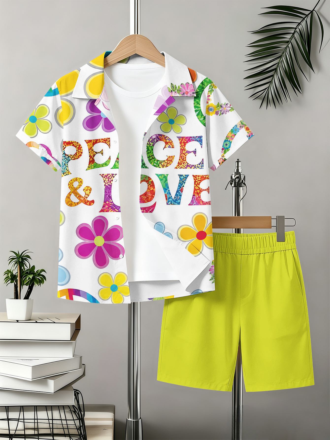 Boys Shirt And Shorts Set With 3d Pattern For Summer Style_voghion.com