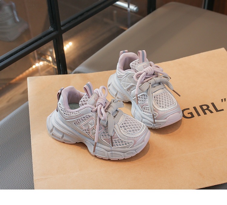 Atmungsaktive Mesh Sneakers Für Mädchen Modische Dad Schuhe_voghion.com