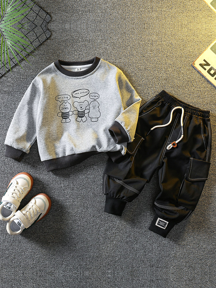 Conjunto de Ropa de Otoño para Niños 6342, Moda 2026, Ropa Deportiva de Primavera y Otoño para Niños Pequeños, Conjunto de Dos Piezas image 5