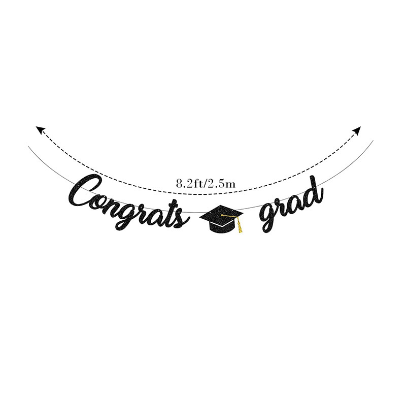 Decoraciones de graduación suministros de fiesta felicitaciones a los graduados estamos orgullosos de TI banner de foto de graduación transfronterizo