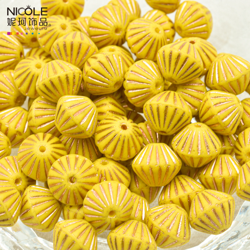 Importado Checo Baos Osha esmaltado linterna cuentas de mano 9mm accesorios de material DIY pulsera alrededor de 100 piezas