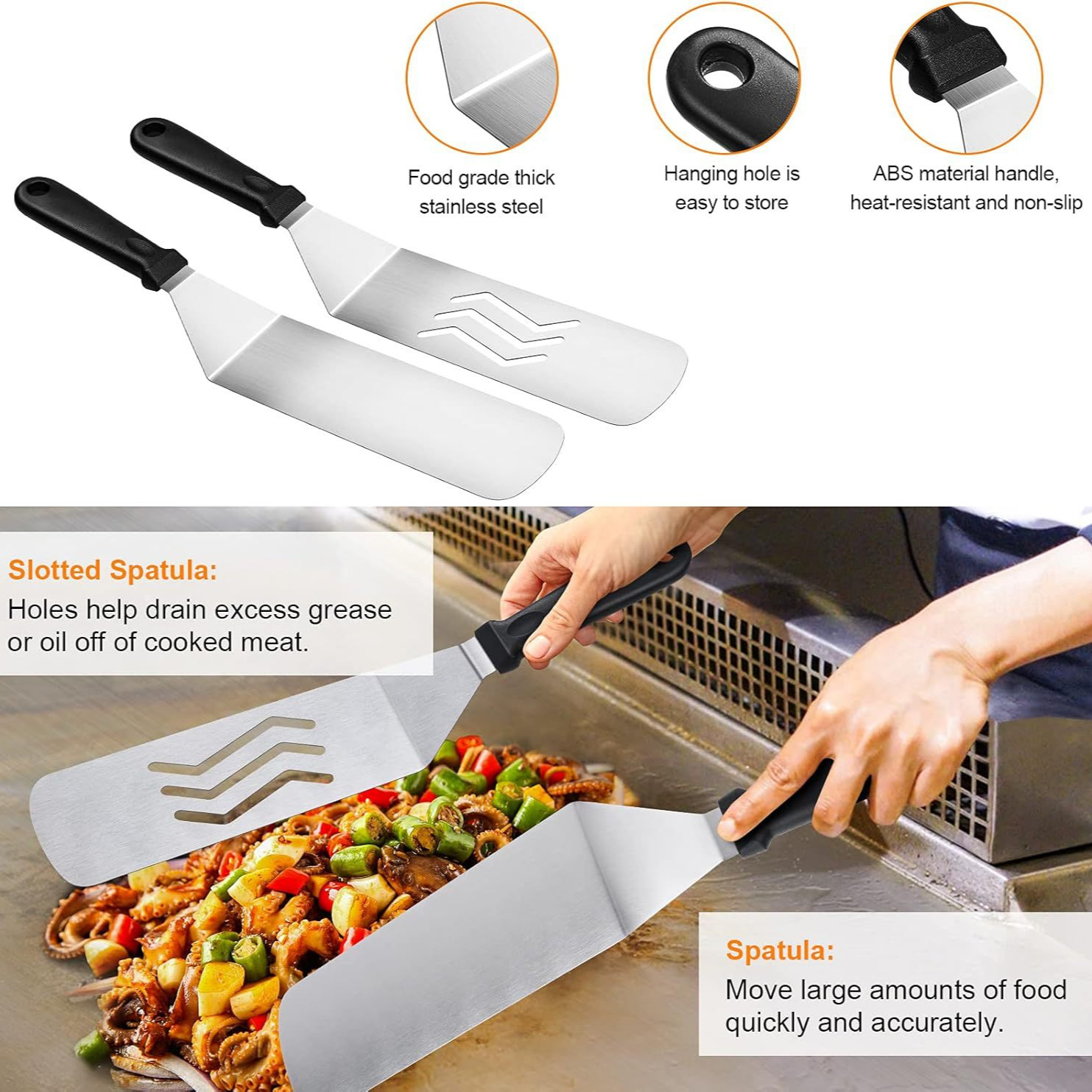 Amazon Hot sale acero inoxidable parrilla set camping al aire libre barbecue barbecue pala de hamburguesa combinación parrilla herramienta