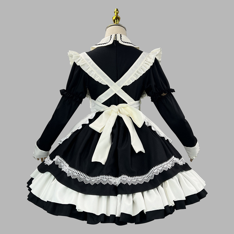 新品クロスボーダー満点メイドCOS服メイド服取り外し可能袖系ロリータ演出服ネットレッド生放送服|undefined