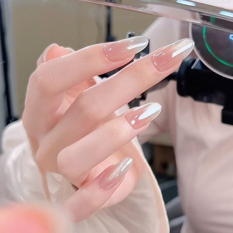 電球キャットアイ手作りウェアラブルネイルインハイエンドヌードカラーグラデーション純粋な欲望美白オーロラパウダーキャットアイネイルアートステッカー|undefined