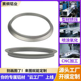铝合金内牙圈万向管配件挤压加工紧固连接环密封内牙圆圈型材定制