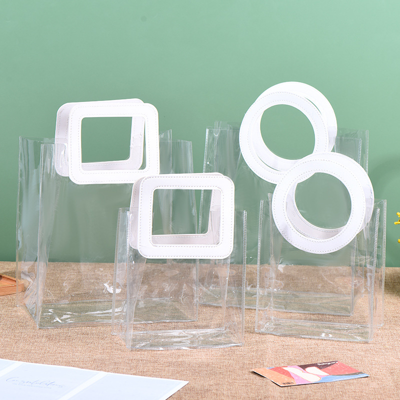 透明塑料方形手提袋 PVC包装袋礼品袋子 伴手礼果冻袋包装袋子