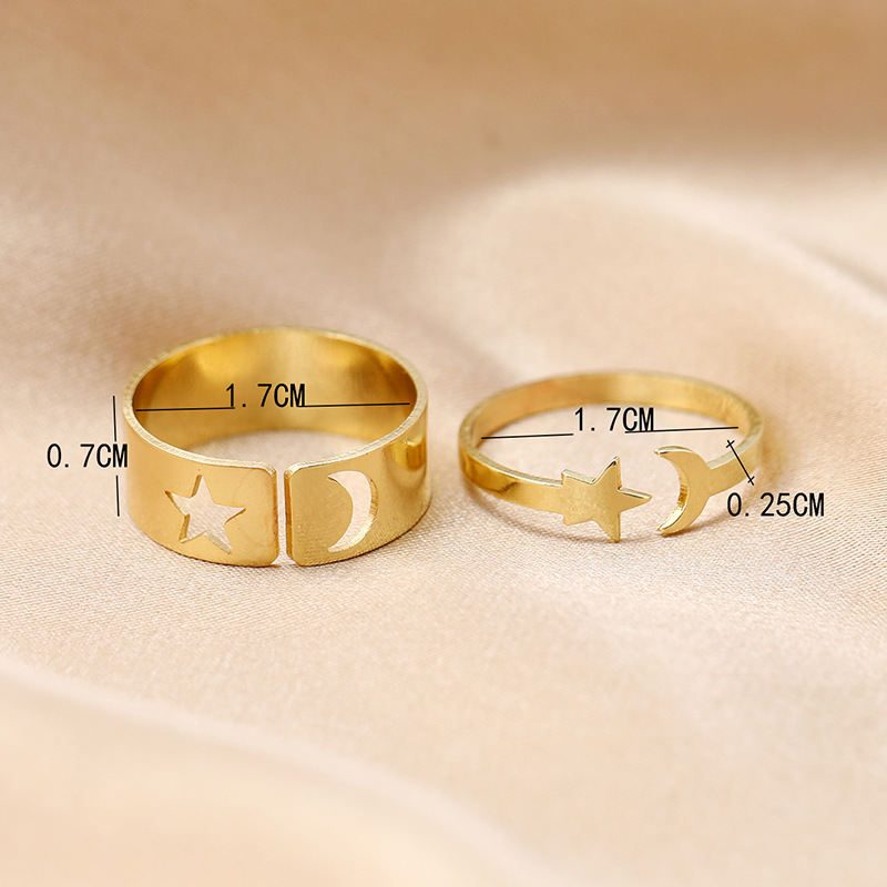 Fashion Niche Creative Design Five-pointed Star Moon 2-piece Set display picture 10