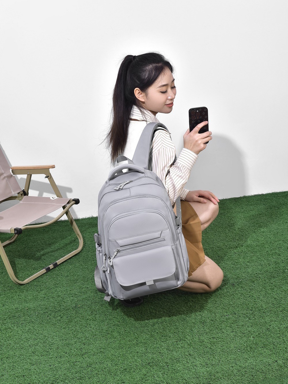 Tome la nueva mochila de verano de gran capacidad para hombres y mujeres, mochila para estudiantes de ocio, mochila escolar, imprimible de moda femenina