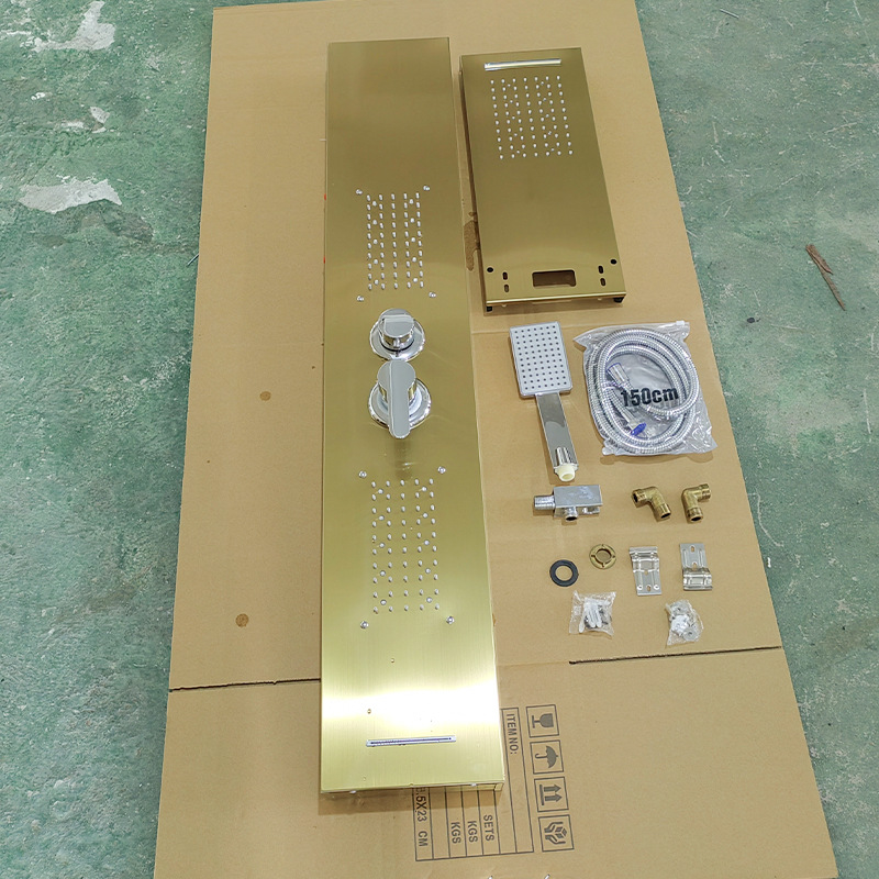 Ducha doméstica de acero inoxidable 304 temperatura constante inteligente conjunto de ducha digital baño pantalla de ducha caliente y fría conjunto completo