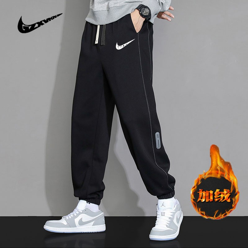 Winter Casual Sports Pants for Men 2025 New Style for Young Students, Fleece-Lined Thickened Pants, Couple Jogger Sweatpants for Women