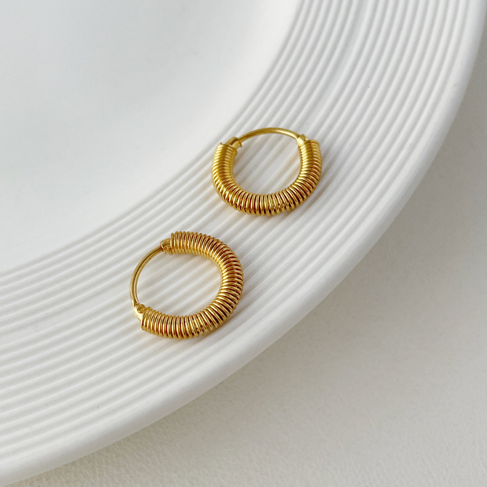 Fashion Solid Color Stainless Steel Plating Earrings 1 Pair