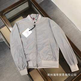 正确版mon蒙家男士抽绳连帽上衣服运动减龄休闲夹克风衣批发