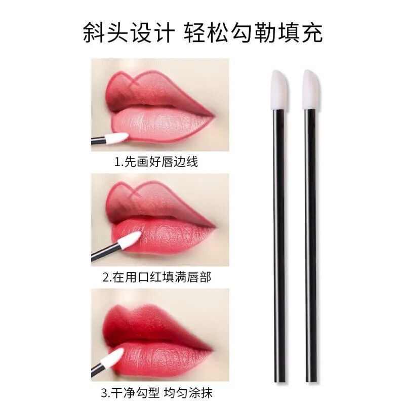 Cepillo de maquillaje desechable directo de fábrica cepillo de brillo de labios transparente cepillo de labios pequeño cepillo de labios herramienta de maquillaje en stock