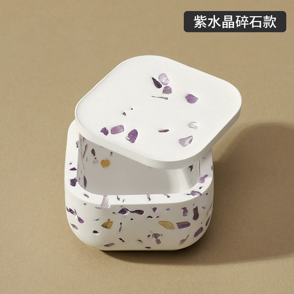 Amethyst gravel cube (small empty bowl)