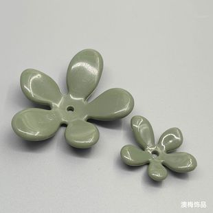 Tiktok Hot Selling Five Blessings Petal Loose Beads Jewelry Accessories Beading Materials Size Combination Handmade DIY Petal Acrylic