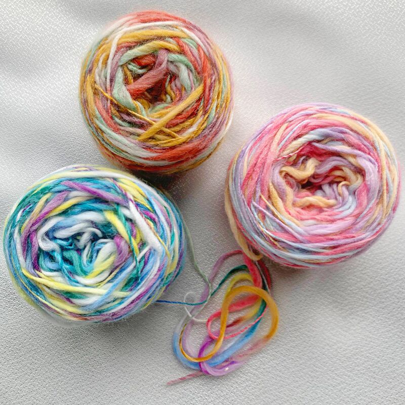 Duan Dye Oil Painting Wool Big Belly Yarn Handmade DIY Sweater Scarf Bag Woven Soft Skin-friendly Color-free Twit