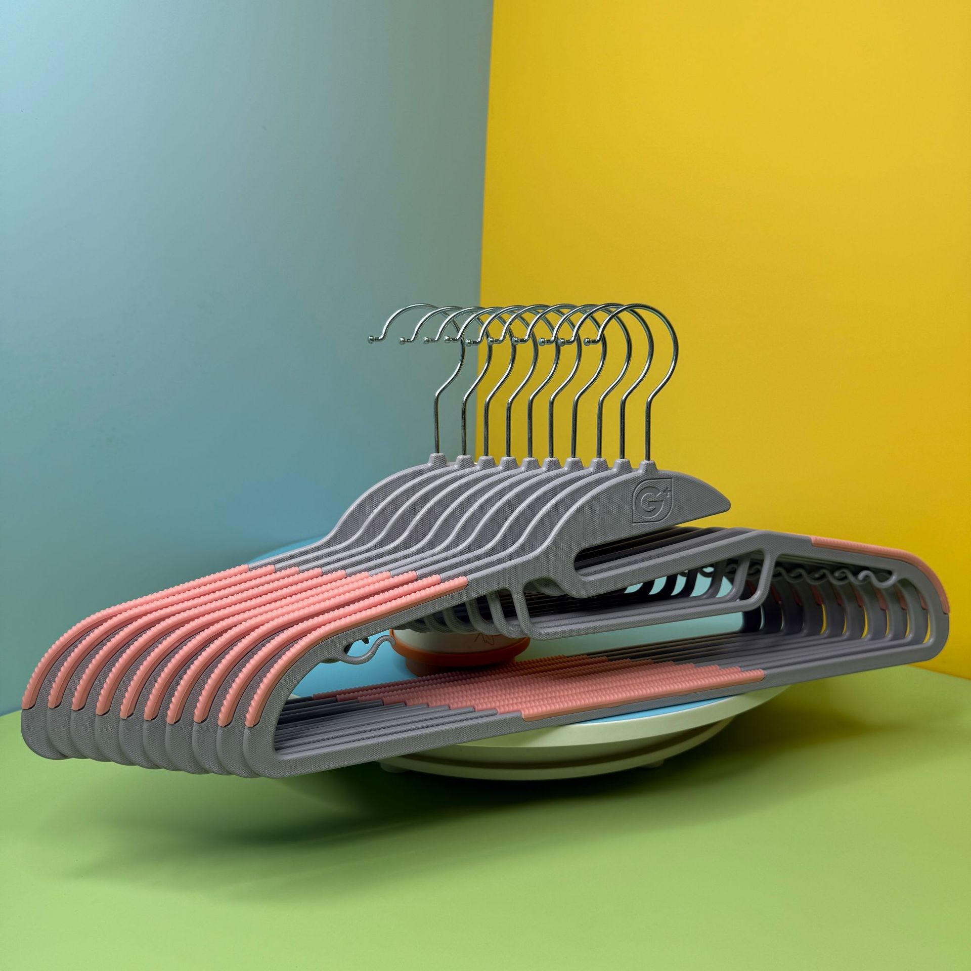 [리얼샷 G+그레이+스트라이프+핑크]