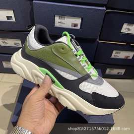 高端2025秋冬男女同款牛皮网布反光时尚舒适轻便运动老爹鞋跑步