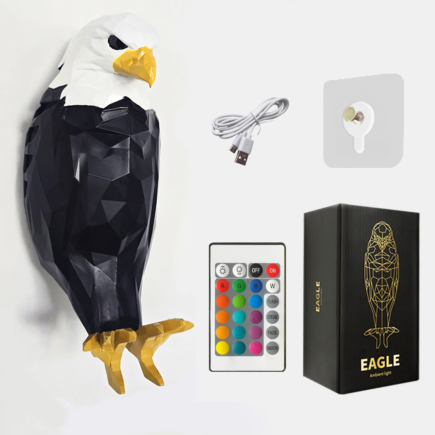 블랙 이글 매직 벽 램프(리모컨 충전 모델)