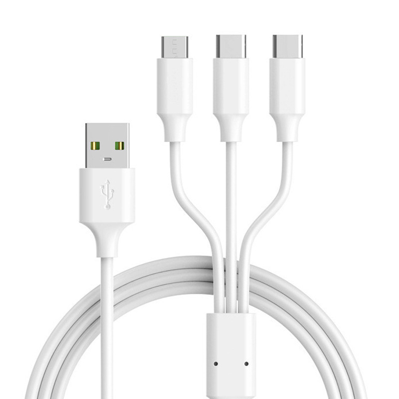 スリーインワンデータケーブル 120W 超高速充電太字 1 対 3 亜鉛合金 6a 充電ケーブル携帯電話充電器ケーブル|undefined