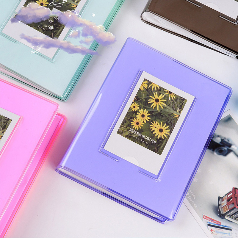 3-Inch 64-Piece Jelly Daisy Polaroid Photo Album to Store Postcards, Photos, Business Cards, Small Cards, Album Inner Pages