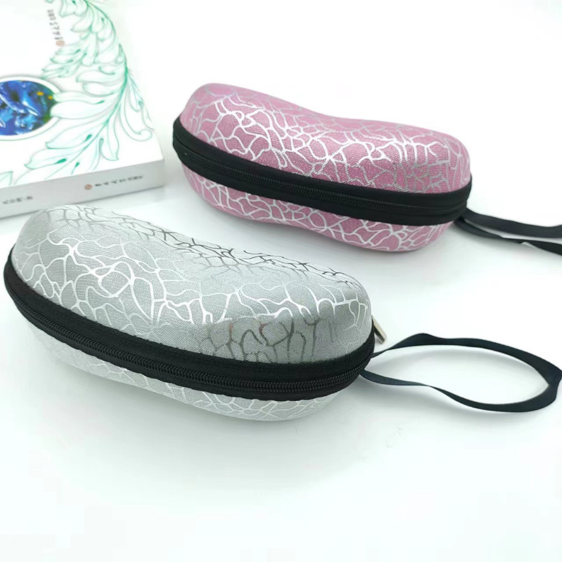 Black Colorful Sunglasses Zipper Case Sunglasses Bag Shockproof Portable EVA Sunglasses Case Peanut Style