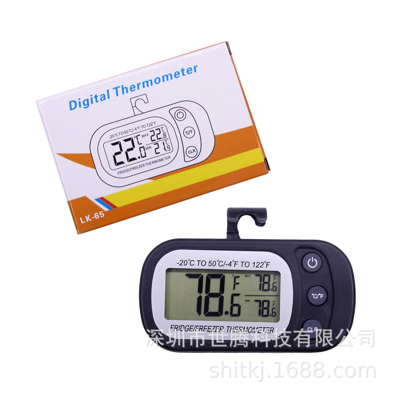 Indoor High Precision Thermometer Freezer Refrigerator Room Thermometer Electronic Digital Thermometer Suspended Thermometer
