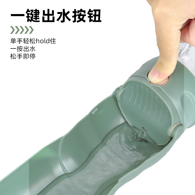 Nuevos utensilios para comer al aire libre para mascotas, vasos para beber para perros portátiles plegables, dispensador de agua integrado con comida para perros segmentada