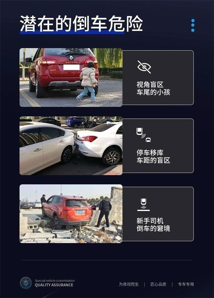 Ahd Reversing Camera Android Large Screen Modified Rearview Full-Color Ultra-High-Definition Waterproof Universal Car Hd Camera