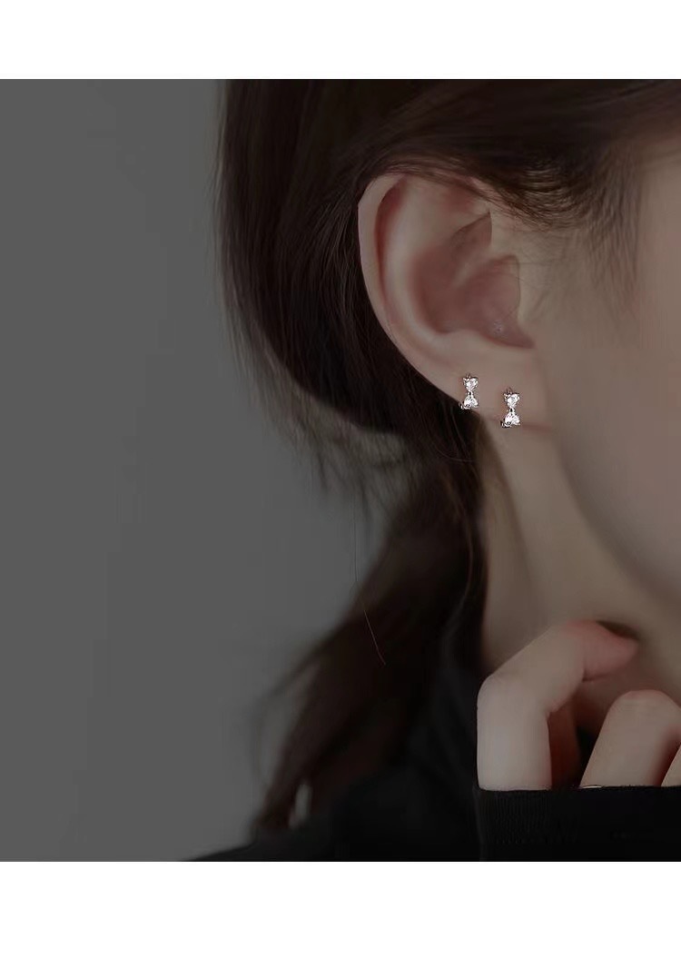 4g Weight 925 Sterling Silver Ear Needle Material White Gold Plated, Gold Plated Plating Material Zircon Inlay Material Earrings Classification 1 Pair Quantity Holiday, Daily Occasion 925 Sterling Silver Material Bow Knot Pattern Women's Gender Inlay Design Sweet, Simple Style Style 1 Pair White Gold Plated Gold Plated 925 Sterling Silver Zircon Bow Knot Earrings 7