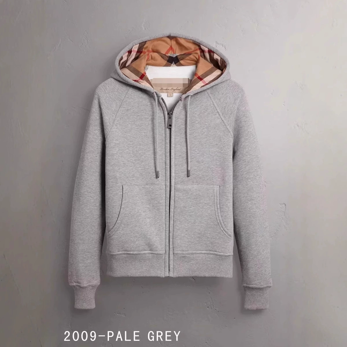 Трансграничные европейские и американские куртки Британские мужские и женские толстовки с капюшоном осенние и зимние куртки кардиганы можно дополнить вышивкой в ​​клетку черно-серого цвета