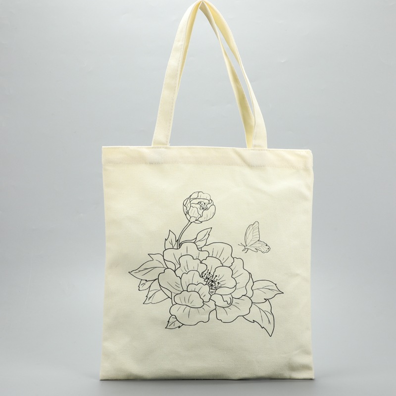 帆布袋定 制淋膜覆膜EVA中高端托特包定 做立体袋飘带可印刷logo